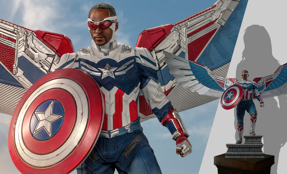 Captain America (Sam Wilson, Open Wings) 1:4 Statue