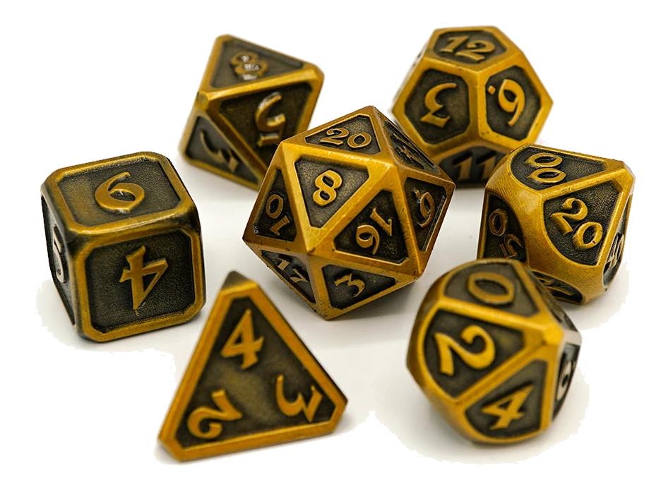 Die Hard Dice Mythica Battleworn Gold