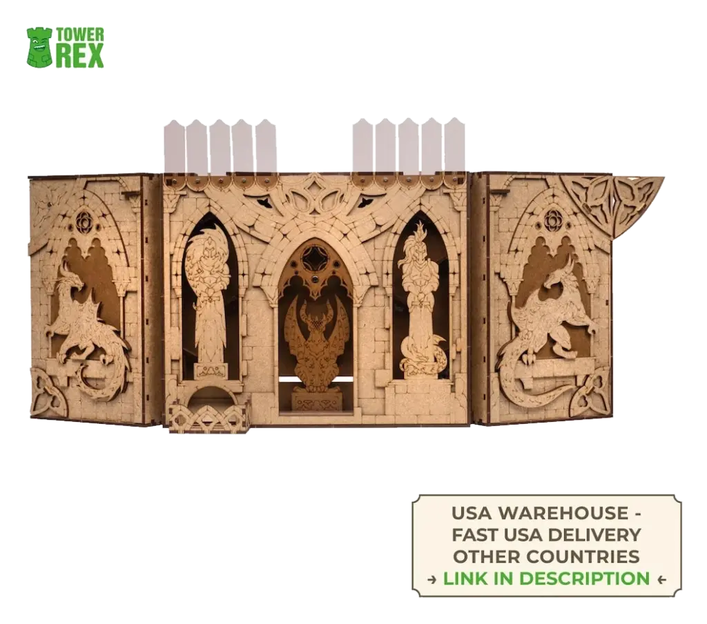 Dragonheart DM Screen with Dice Tower (TowerRex)