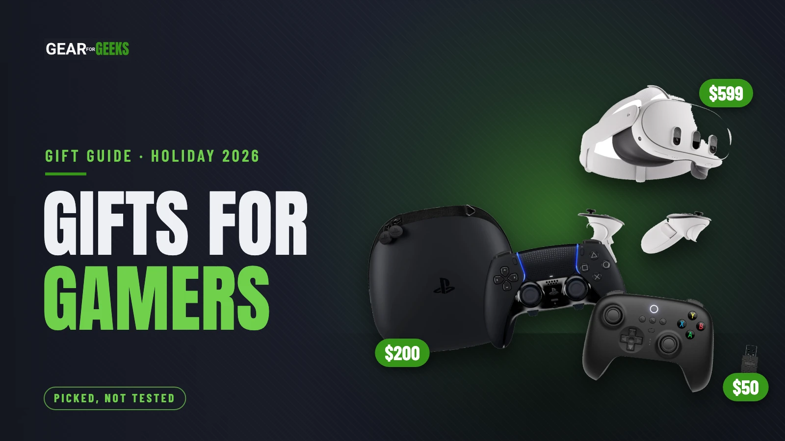 Gifts for gamers: Meta Quest 3, DualSense Edge and 8BitDo Ultimate 2 controller with their prices