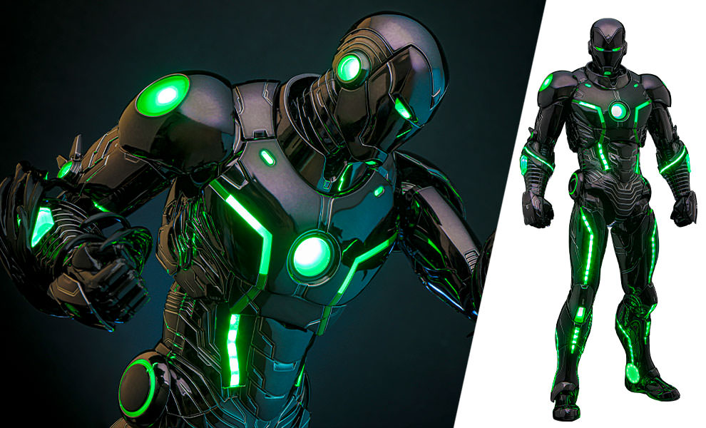 Superior Iron Man (Infamous Neon Version) Sixth Scale Figure