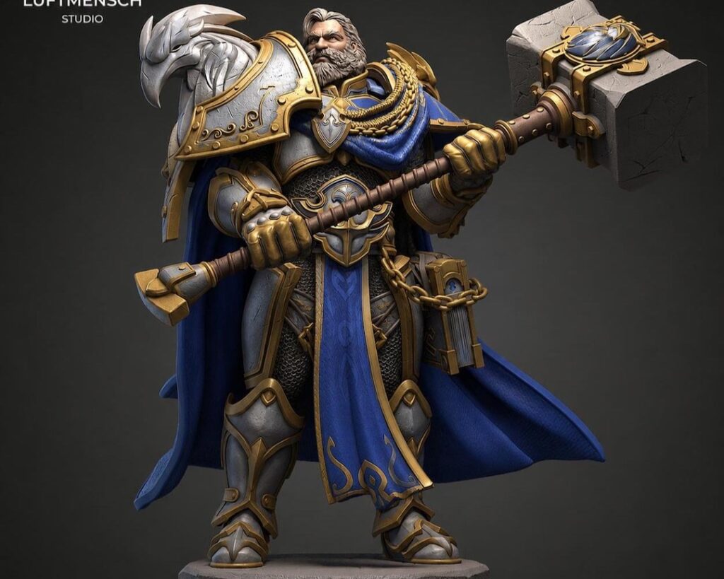 Uther the Lightbringer, Hand-Painted Resin Figure