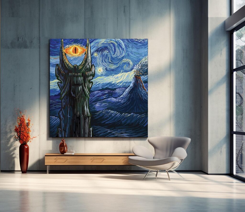 Starry Night Middle-earth canvas