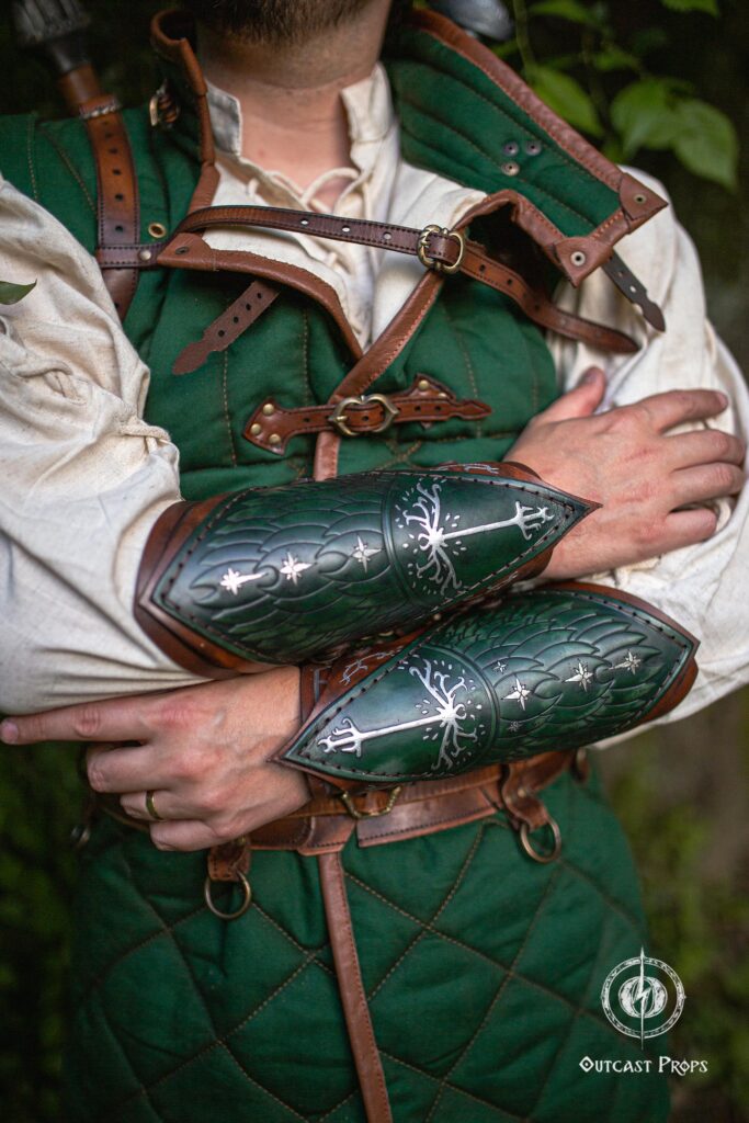 White Tree leather ranger bracers