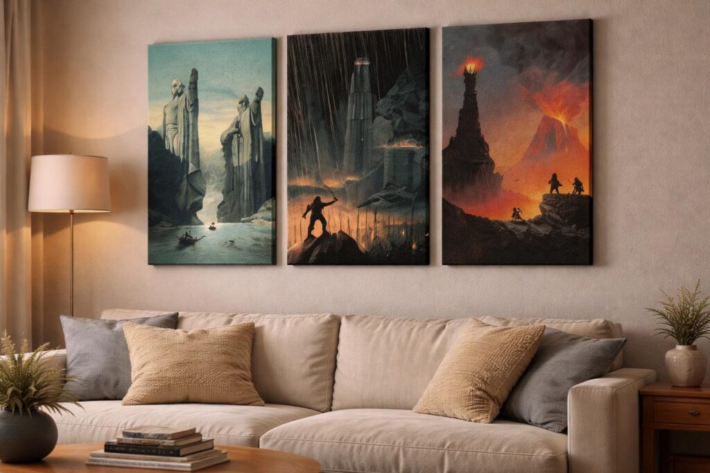 Ring Quest movie-scene canvas print set