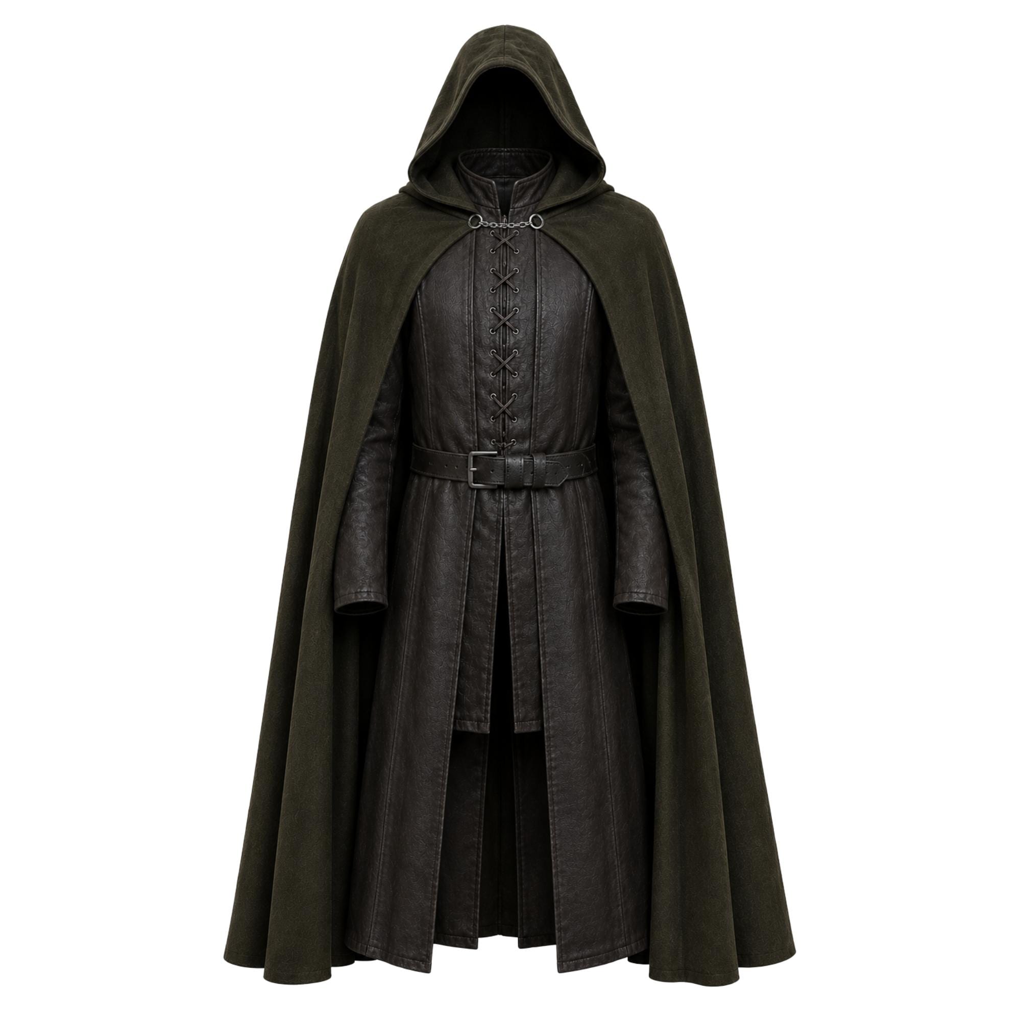 Aragorn ranger leather coat, vest and wool cloak