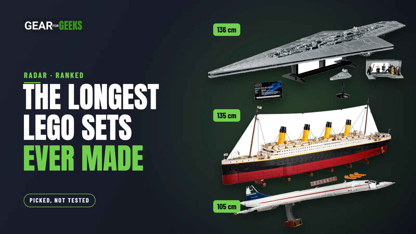 The longest LEGO sets: Executor, Titanic and Concorde