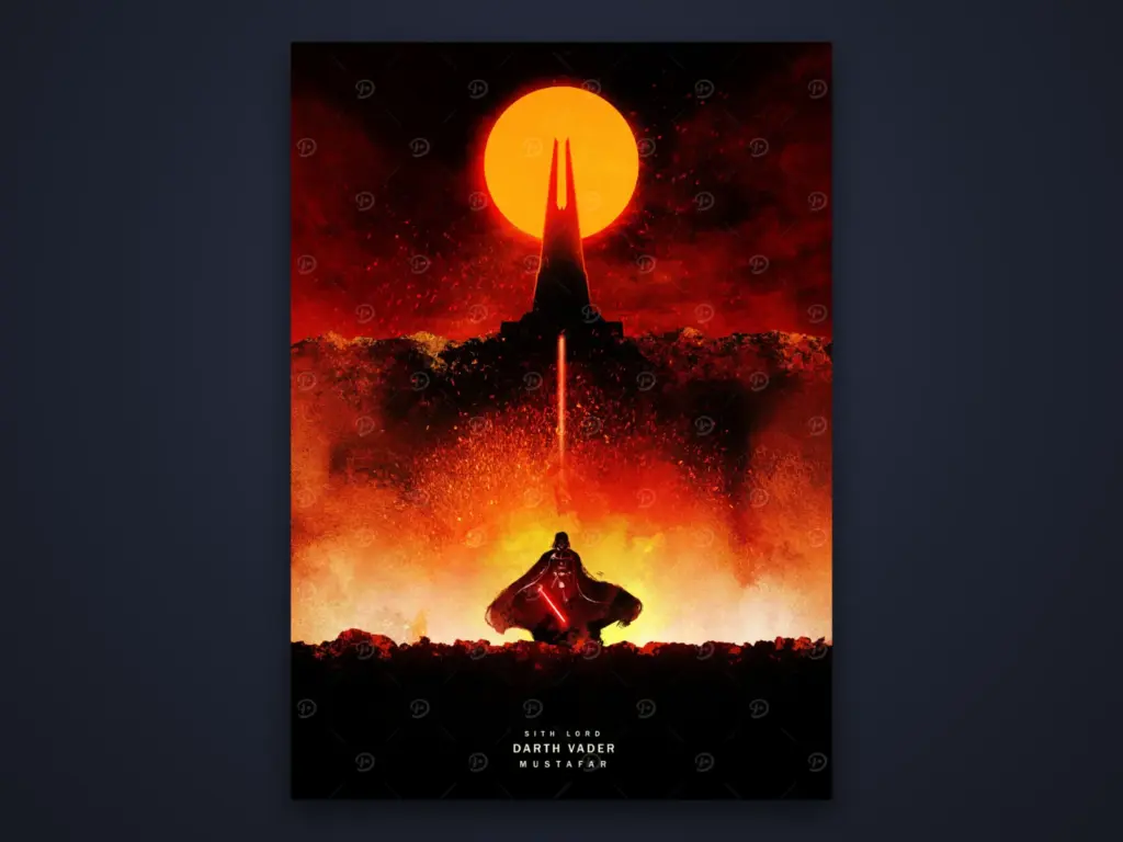Darth Vader metal poster